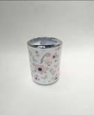 3318 Printed Toothbrush Holder-Bird,PP+ABS(Chromeplated),6*6*11cm