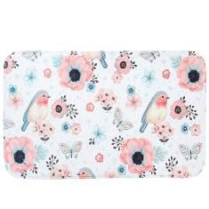 Printed Floor Mat-Bird,Dacron,45*75cm