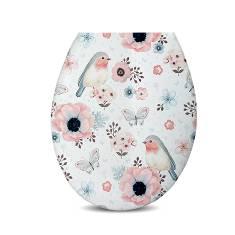 Printed Plastic Toilet Seat Cover-Bird,PP,34*45cm