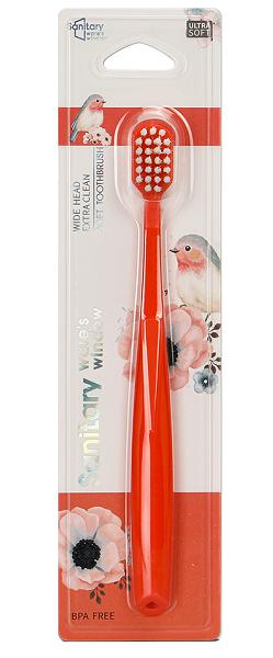Printed Toothbrush (Flower And Bird),PP+PBT,18*1.5cm