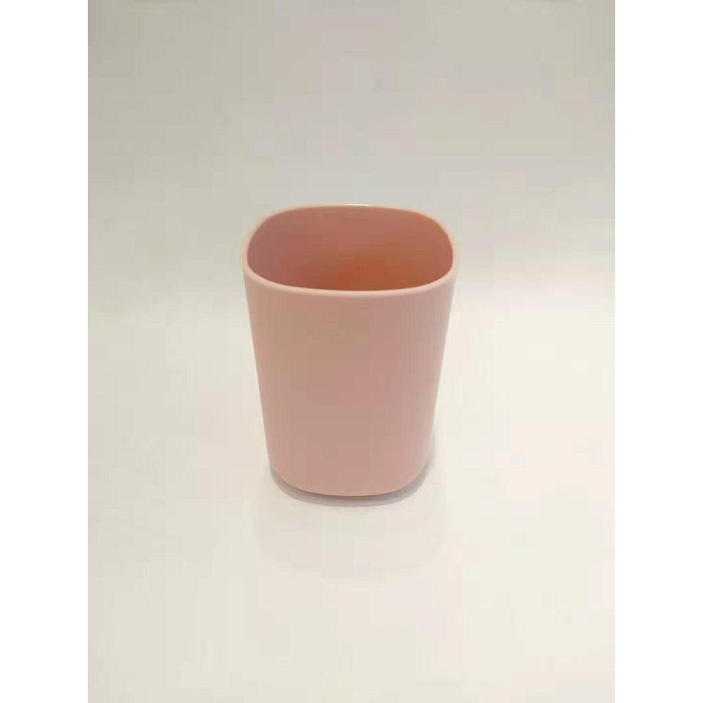 6468 Square Cup-Light Powder,PP,7*7*10cm