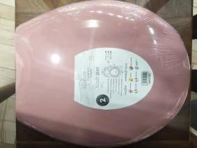 Monochrome Plastic Toilet Seat Cover-Light Pink,PP+PE,36*44cm