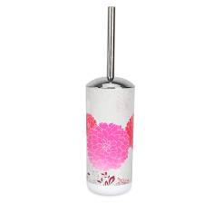 3318 Printed Toilet Brush-Hydrangea,PP+ABS(Chromeplated),8*8*38cm