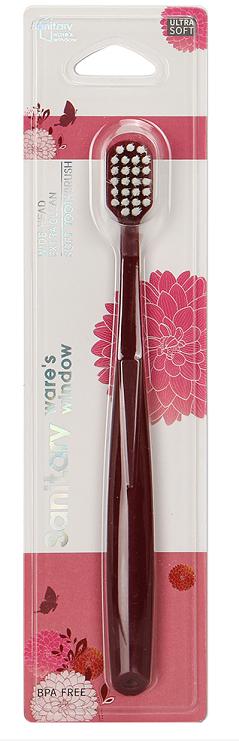 Printed Toothbrush (Hydrangea),PP+PBT,18*1.5cm