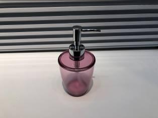 6462 Transparent Soap Dispenser Bottle-Wine Red,Ps,8.5*17.5