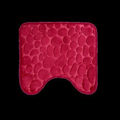 Stone Grain Toilet Mat-Wine Red,Dacron,45*45cm