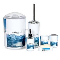 3318 Print Six-Piece Set-Landscape,PP+ABS(Chromeplated),20*20*30cm