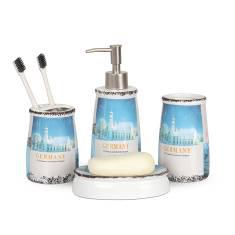 Four-Piece Ceramic Printed Set-Landscape,Ceramics,Handsanitizerbottle:6*6*20cm
Toothbrushholder:5.5*5.5*10cm
Cup:5.5*5.5*10cm
Soapbox:12.5*9*3cm