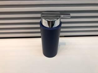 3315 Monochrome Soap Dispenser Bottle-Dark Blue,PP+ABS(Chromeplated),6.5*6.5*17.5cm