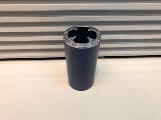 3315 Monochrome Toothbrush Holder-Dark Blue,PP+ABS(Chromeplated),6.5*6.5*14cm