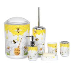 3318 Printed Six-Piece Set-Bee,PP+ABS(Chromeplated),20*20*30cm