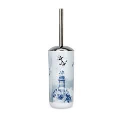 3318 Printed Toilet Brush-Lighthouse,PP+ABS(Chromeplated),8*8*38cm