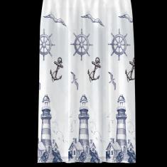 Printed Fabric Shower Curtain-Lighthouse,PEVA,180*200cm
