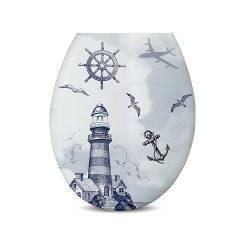 Printed Plastic Toilet Seat Cover-Lighthouse,PP,34*45cm