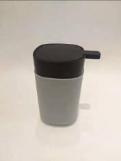 6468 Square Soap Dispenser Bottle-Gray,PP,7*7*13cm