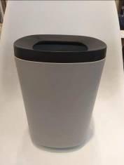 6468 Square Trash Bin-Gray,PP,12*12*25cm