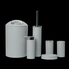 3315 Monochrome Six Piece Set-Gray,PP+ABS(Chromeplated),20*20*30cm