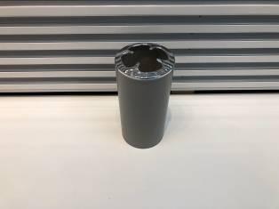 3315 Monochrome Toothbrush Holder-Gray,PP+ABS(Chromeplated),6.5*6.5*14cm