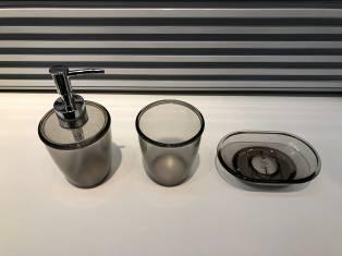 6462 Transparent Three-Piece Set-Gray,Ps,17*10.5*12