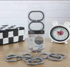 Shower Curtain Ring-Gray,Ps,6*19*2cm