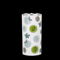 3316 Printed Toothbrush Holder-Green Circle,PP+ABS(Chromeplated),6.5*6.5*14cm