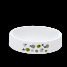 3316 Printed Soap Box-Green Circle,PP,13*10*2cm