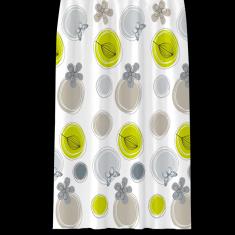 Printed Cloth Shower Curtain-Green Circle,Dacron,180*200cm