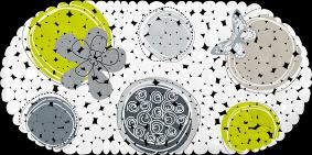 Printed Anti-Slip Mat-Green Circle,PVC,69*35cm