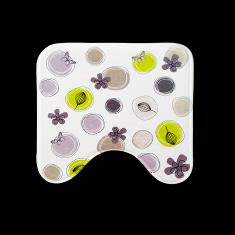 Printed Toilet Mat-Green Circle,Dacron,45*45cm