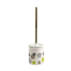 Ceramic Printed Toilet Brush-Green Circle,Ceramics,10*10*39cm
