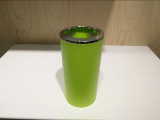 3315 Monochrome Toothbrush Holder-Green,PP+ABS(Chromeplated),6.5*6.5*14cm