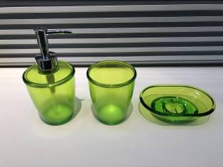 6462 Transparent Three-Piece Set-Green,Ps,17*10.5*12