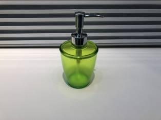 6462 Transparent Soap Dispenser Bottle-Green,Ps,8.5*17.5