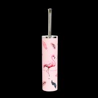 3316 Printed Toilet Brush-Flamingo,PP+ABS(Chromeplated),7*7*39cm