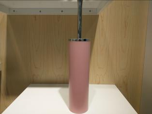 3315 Monochrome Toilet Brush-Light Pink,PP+ABS(Chromeplated),7*7*39cm