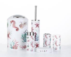 3316 Printed Six-Piece Set-Crab,PP+ABS(Chromeplated),20*20*30cm