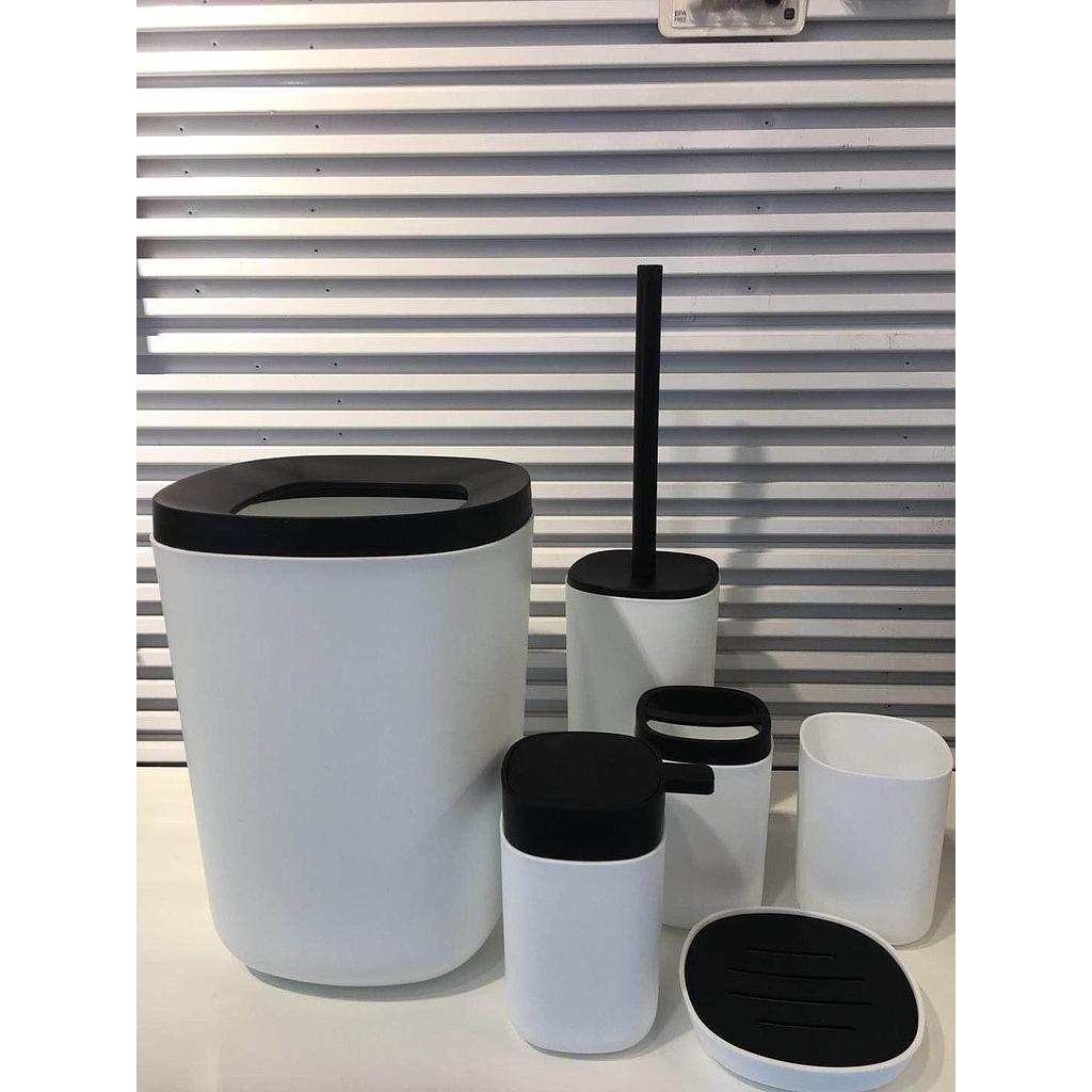 6468 Square Six-Piece Set-White,PP,19*19*25cm