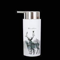 3316 Printed Soap Dispenser Bottle-Elk,PP+ABS(Chromeplated),6.5*6.5*16cm