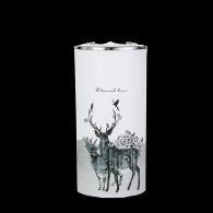 3316 Printed Toothbrush Holder-Elk,PP+ABS(Chromeplated),6.5*6.5*14cm