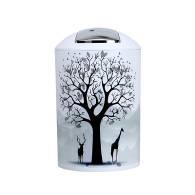 3316 Printed Trash Bin-Elk,PP+ABS(Chromeplated),18*18*27cm