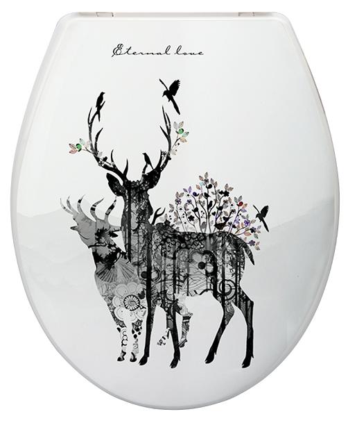 Printed Slow Down Toilet Seat Cover-Elk,PP,34*45cm