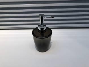 6462 Transparent Soap Dispenser Bottle-Black,Ps,8.5*17.5