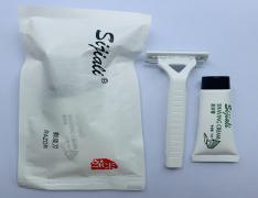 Shaver-White Square Handle, High-Quality Imported Double-Layer Blades, Non-Slip Strips, 10G Shaving Cream, New Three-Sided Packaging