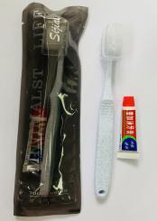 Dental Kit-Boss Toothbrush, Sharpened Hair, Creative Brush Head Shell, 6G Maxam Toothpaste, Black Transparent Bag Packaging