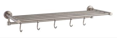 Double layer bath towel rack wiht hook - SUS304