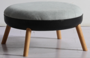 Chair, soft bag + PP backrest + beech wood legs
, D68*35cm 