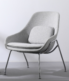 Chair, PP soft package seat board + electroplated iron frame
, 74*82*88.5cm 