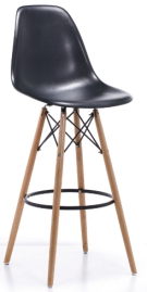 Chair, PP seat plate + sprayed iron frame + beech wood legs
, 46*46*120cm
