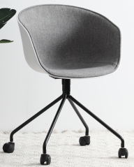 Chair, PP soft pack seat plate + sprayed iron legs + wheels
, 49*57.5*82*46cm