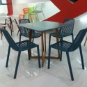Table, MDF spraying table top + beech wood legs
, 80*80*75cm